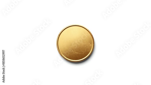 Gold coin with blank face o...