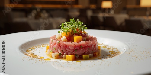 Seafood tartare made of fre...