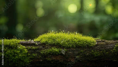 Close-up of vibrant green m...