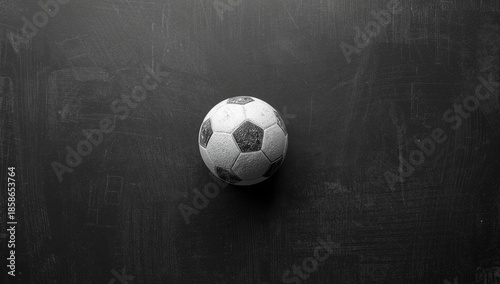 Chalkboard with football ba...