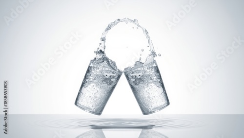 Individuals splashing water with cups, highlighting hydration and movement, World Water Day