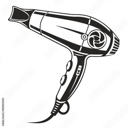 Hair Dryer Silhouette Icon