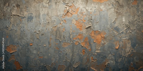 Weathered grey and orange p...
