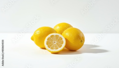 Isolated lemons on a white ...