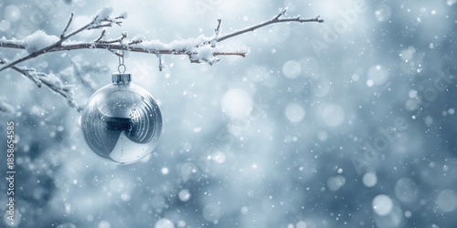 White snow and winter light in a solitary setting, suitable for seasonal greeting card backgrounds, winter season observance