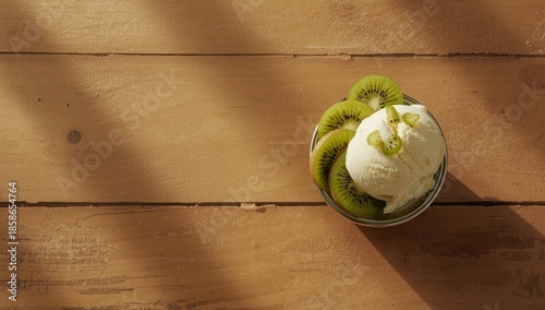 Close-up of ice cream with ...
