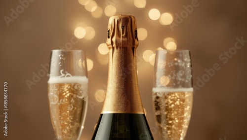 Detailed view of a champagn...