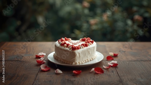 Decorative heart cake desig...