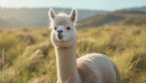 Alpaca with long lashes and...