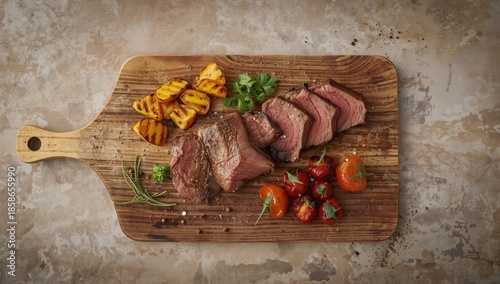 Charcoal-fried marbled veal...