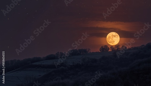 Bright full moon illuminati...