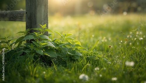 Green nettle developing on ...