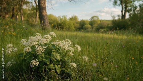 White flowering Houttuynia ...