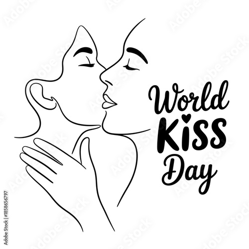 Celebrating world kiss day with love and affection