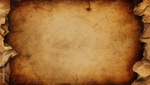 Aged parchment with burnt e...