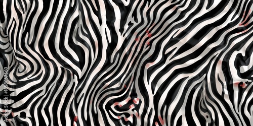 Stylish zebra print in 2D i...