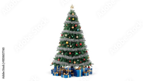 Christmas tree adorned with...