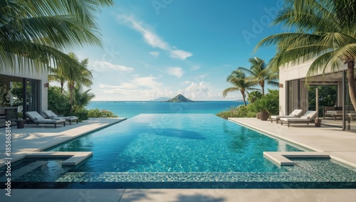 Island villa with a swimmin...