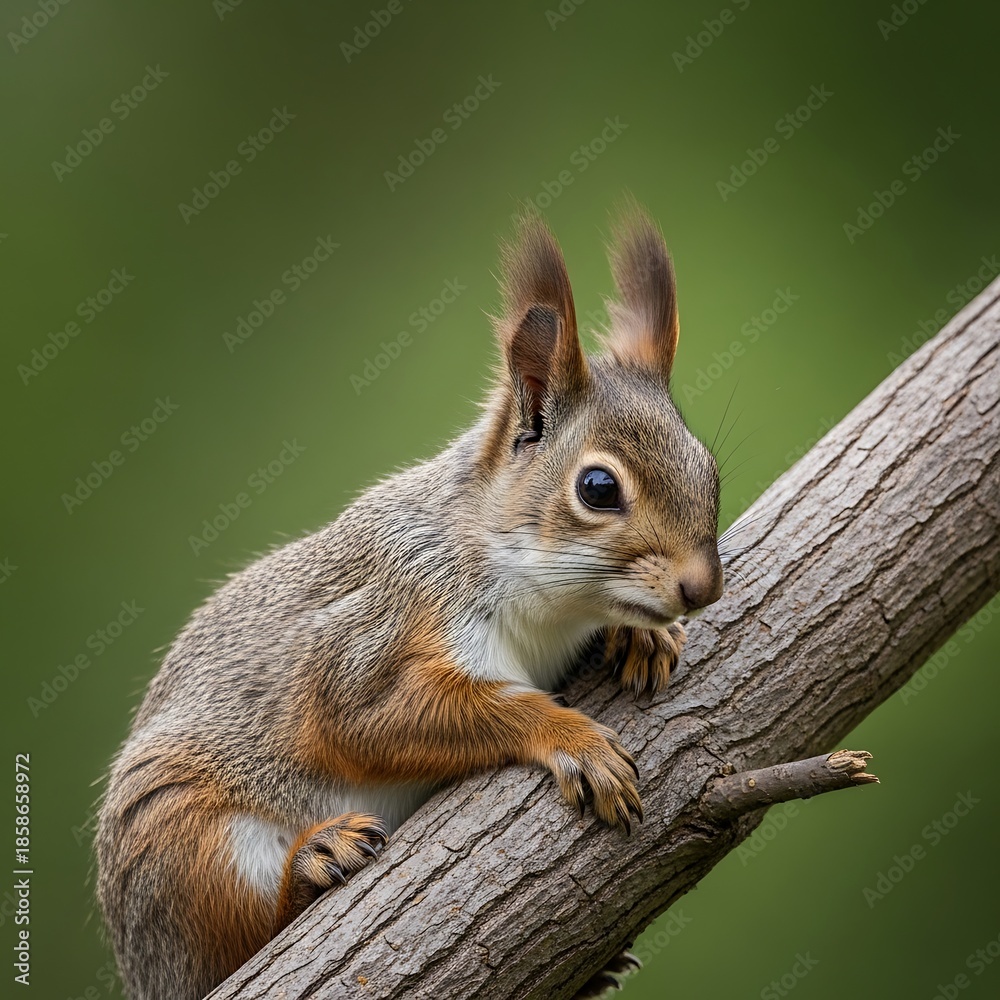 Fototapeta premium Squirrel on branch.