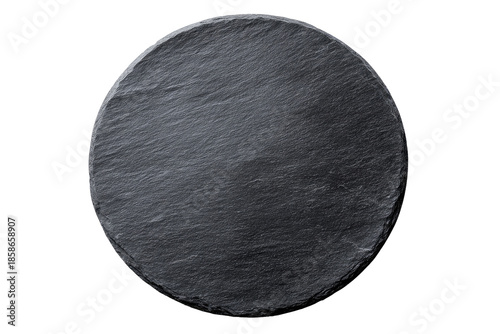 Circular dark gray stone plate
