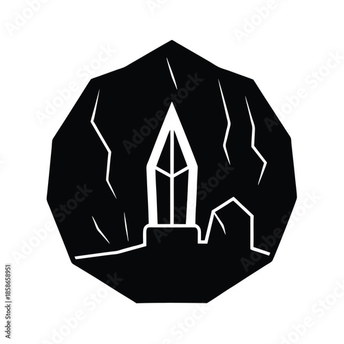 Rune Lit Cavern Fantasy Background