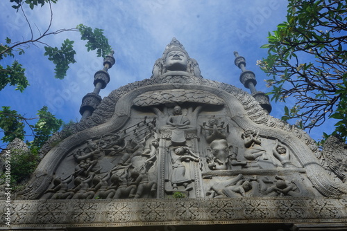 Buddhist temple relief