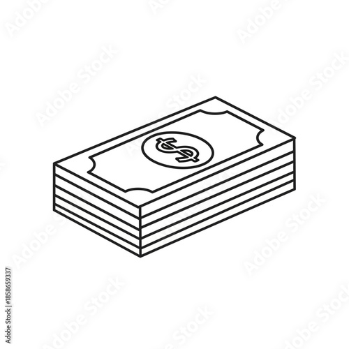 Stack of Money Banknotes for Financial Success and Wealth Representation