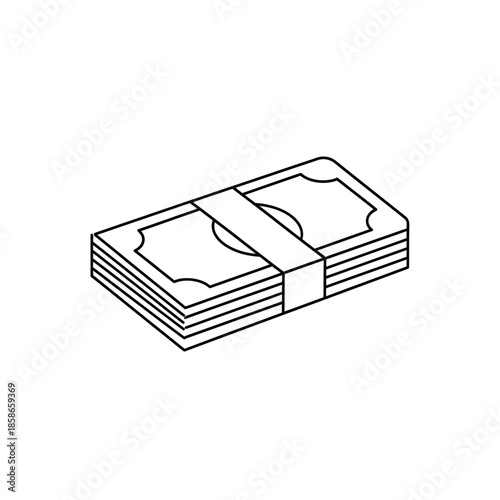Stack of Monetary Bills for Financial and Business Concepts