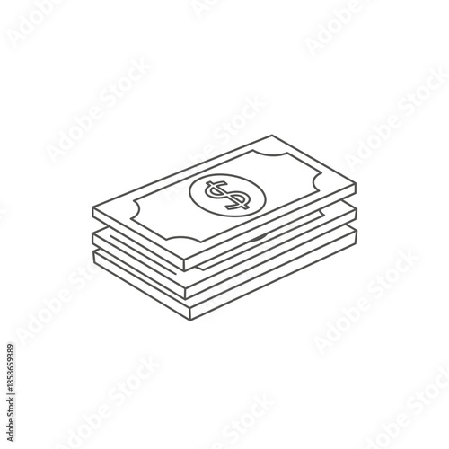 Stack of Money Banknotes for Financial Success or Investment Concepts