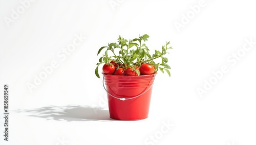 Container-grown tomatoes an...
