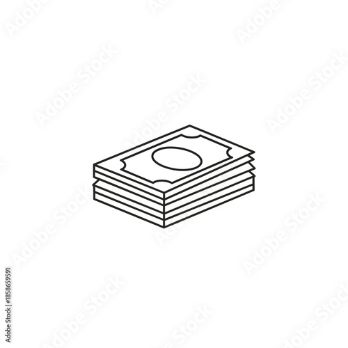 Stack of Money Bills Showing Financial Growth and Wealth Concept