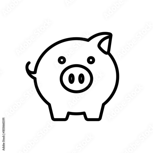 Adorable Pig Cartoon Icon for Animal, Farm, or Nature Themes