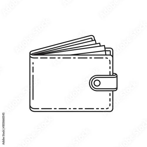 Closed Wallet with Paper Currency and Cardholder in Wallet for Financial and Payment Concepts