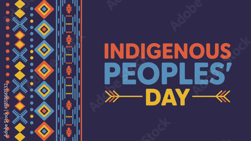 Celebrating indigenous peoples' day with traditional patterns and a vibrant design