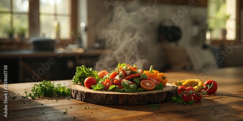 Fresh greens and vegetables...