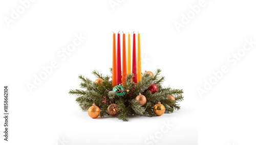 Christmas candles, balls an...