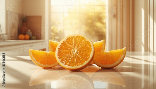 Isolated Jeruk orange wedges showcasing fresh tropical fruit texture for a summer health boost