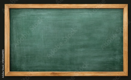 Green chalkboard with a simple wooden frame