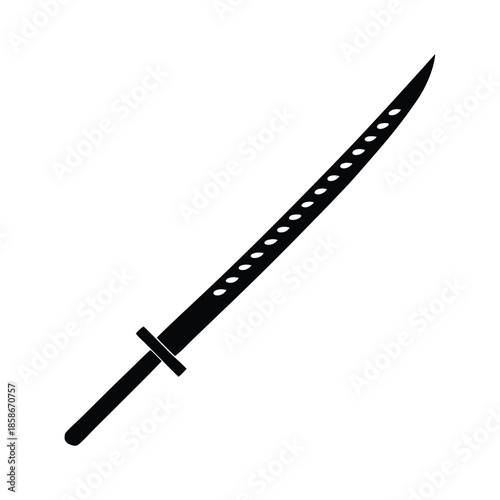 Samurai Sword Background Vector Art