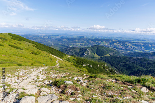 High Angle View of Winding Mountain Path in Tatra Range