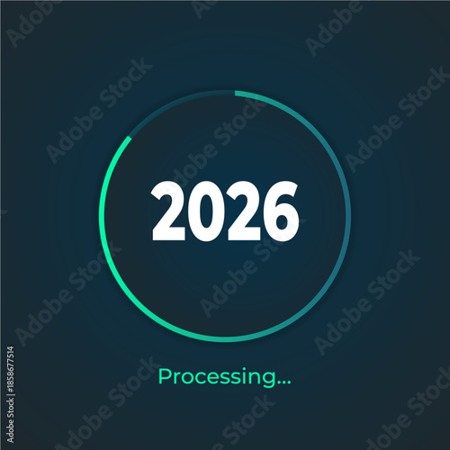 Vector illustration of a happy birthday card featuring a flat design concept with a 3d business label and website button symbol for a computer internet sign