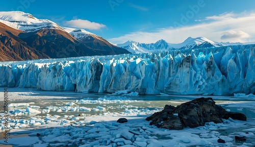 Eisige Lanschaft in der Polarregion