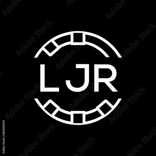 Clean Line Art Monogram Emblem for Brands, LJR  Later Logo, Unique Letter Logo with Circular Motif, 
