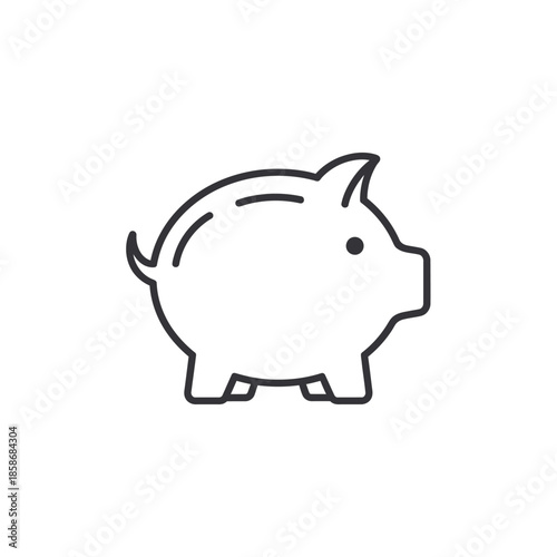 Cute Cartoon Pig Icon for Animal and Farm-Related Content Design