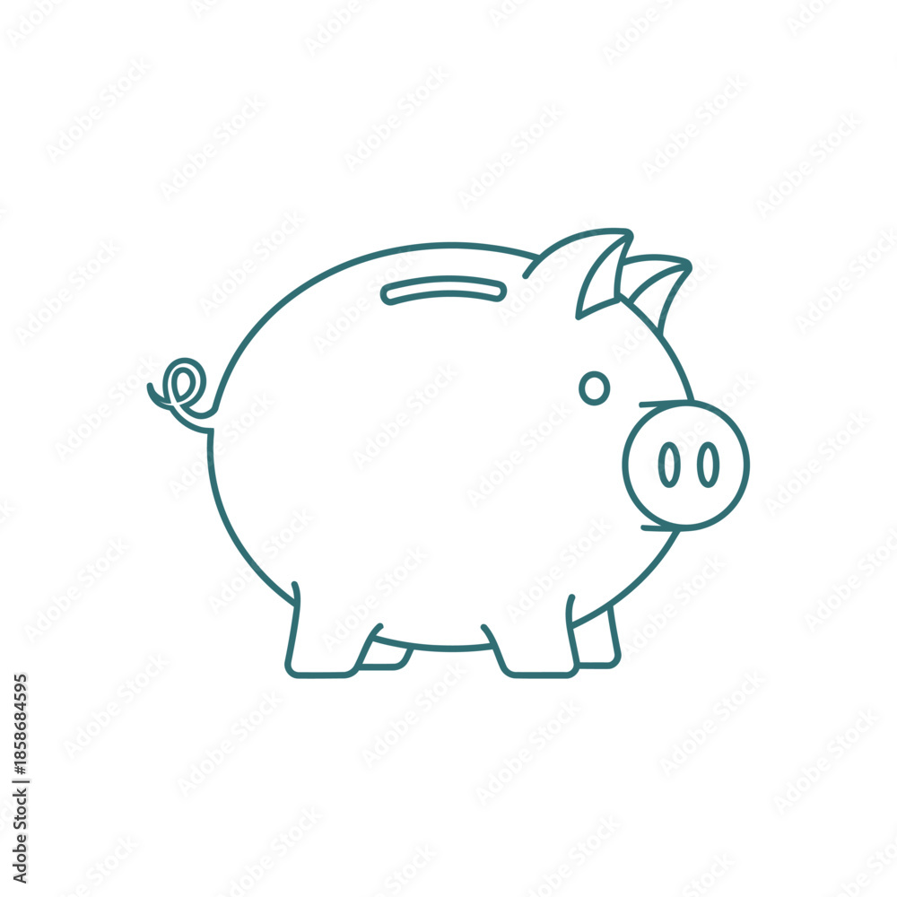 Obraz premium Cute Cartoon Piggy Bank Illustration for Financial and Savings Concepts
