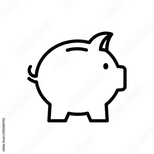 Cute Cartoon Piggy Bank Illustration for Financial Savings Concept