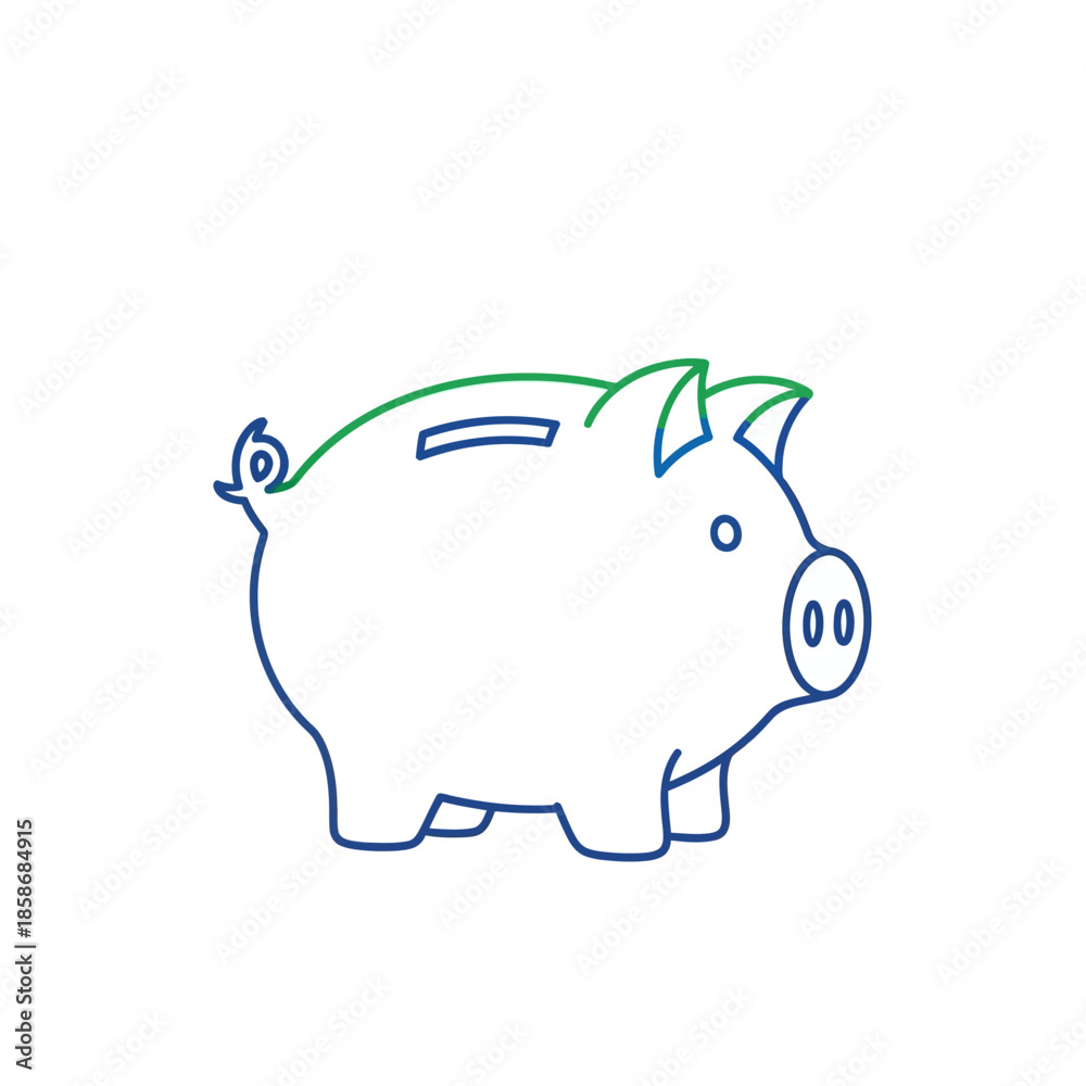 Obraz premium Cute Cartoon Piggy Bank Illustration for Saving Money and Finance Concepts