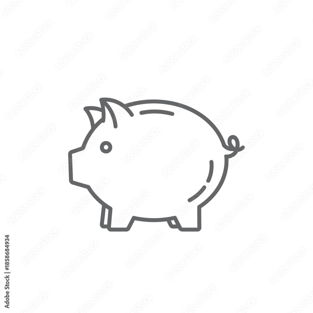 Obraz premium Cute Cartoon Piggy Bank Illustration for Saving and Financial Planning