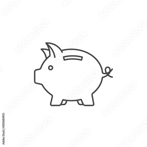 Cute Illustration of a Piggy Bank for Financial Savings and Budget Planning