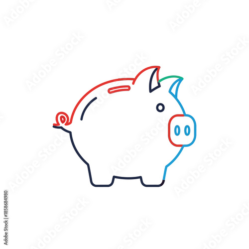 Cute Cartoon Piggy Bank Illustration for Saving Money Concept